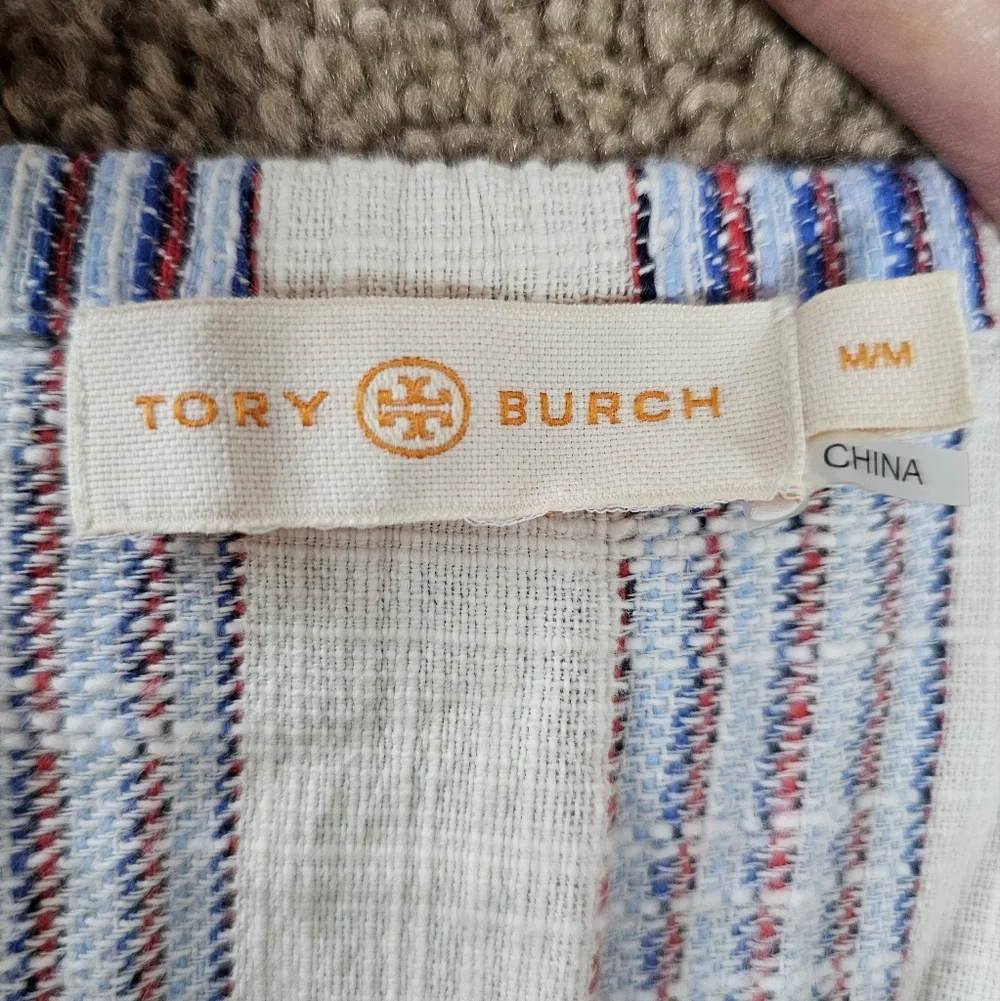 TORY BURCH Stripe Midi Coverup Dress In Jamaica Stripe‎